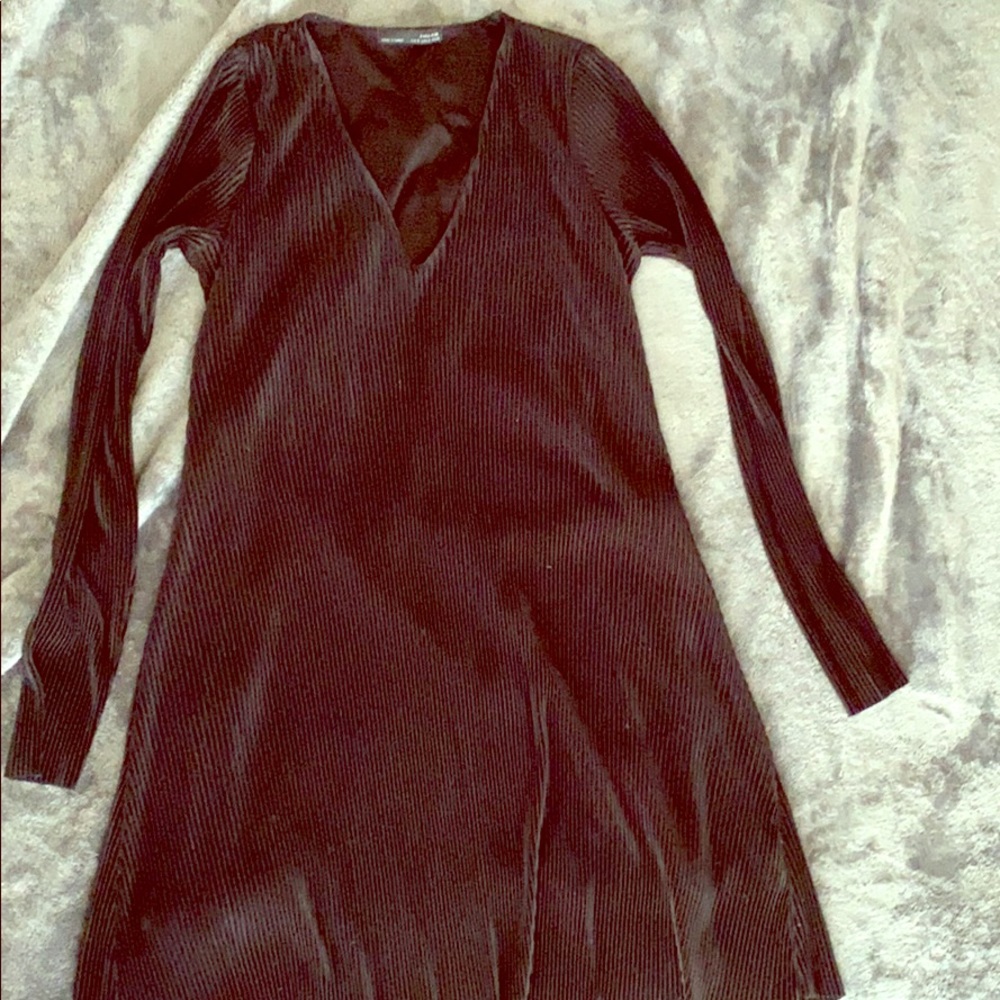 V Cut Black dress